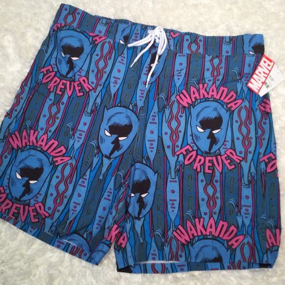 New Marvel Black Panther Swim trunks 2XL - Picture 1 of 5